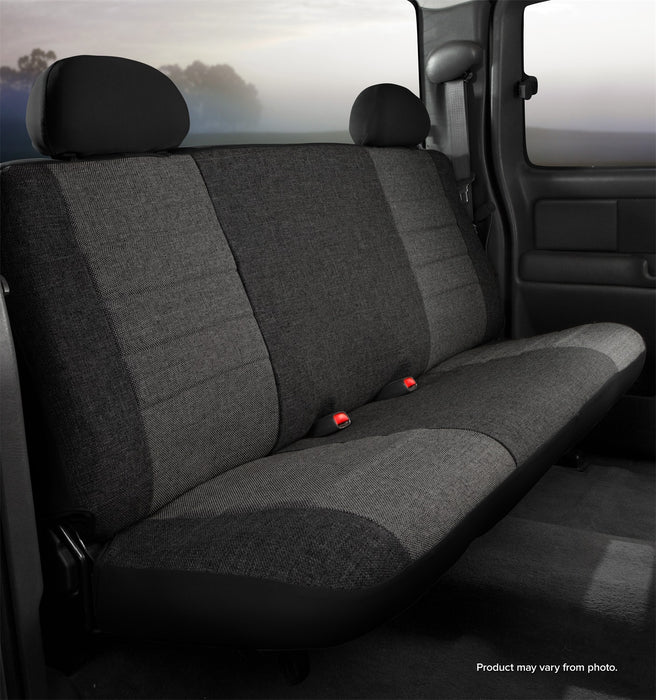 FIA OE32-95 CHARC Oe™ Custom Seat Cover; Tweed; Charcoal; Bench Seat; w/Adjustable Headrests; - Truck Part Superstore