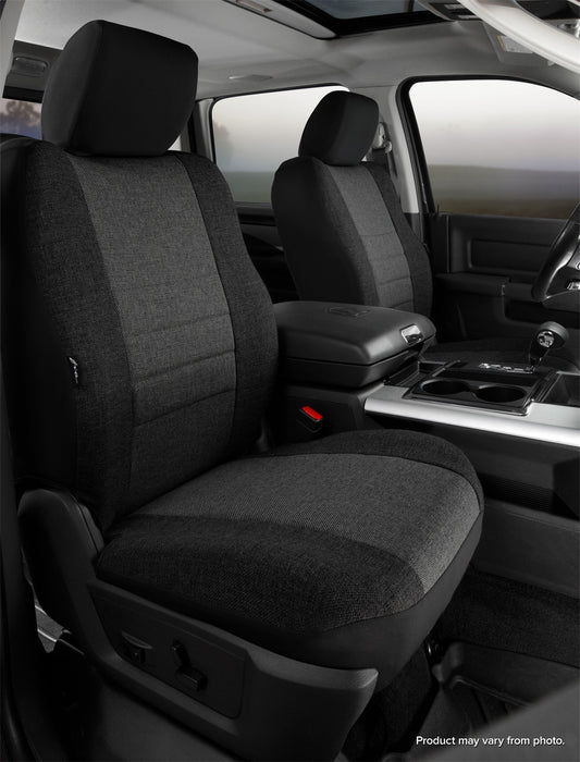 FIA OE39-12 CHARC Oe™ Custom Seat Cover; Tweed; Charcoal; Bucket Seats; w/o Armrests; - Truck Part Superstore