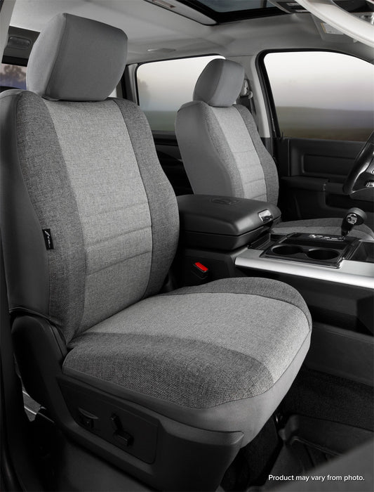 FIA OE39-20 GRAY Oe™ Custom Seat Cover; Tweed; Gray; Bucket Seats; Adjustable Headrests; - Truck Part Superstore