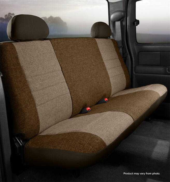 FIA OE32-95 TAUPE Oe™ Custom Seat Cover; Tweed; Taupe; Bench Seat; w/Adjustable Headrests; - Truck Part Superstore