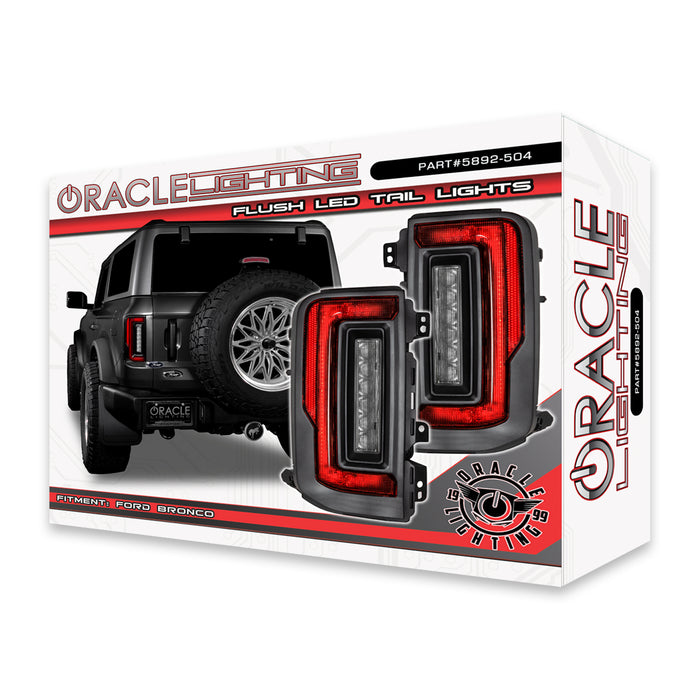 Oracle Lighting 5892-504 ORACLE Lighting Flush Style LED Tail Lights for 2021-2022 Ford Bronco - Truck Part Superstore