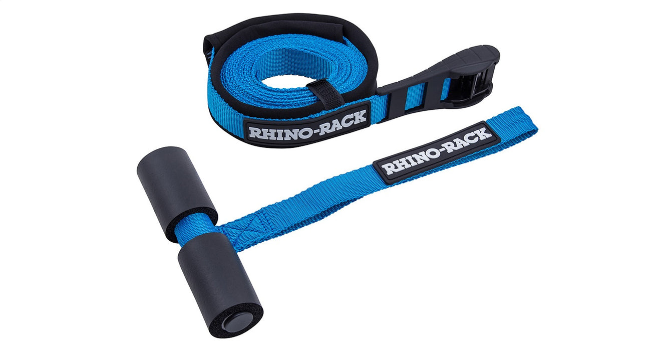 Rhino-Rack USA RBAS2 Rhino Bonnett Anchor Strap; 1 pc.; 4.5m; w/Protective Rubber Buckles; Blue; - Truck Part Superstore