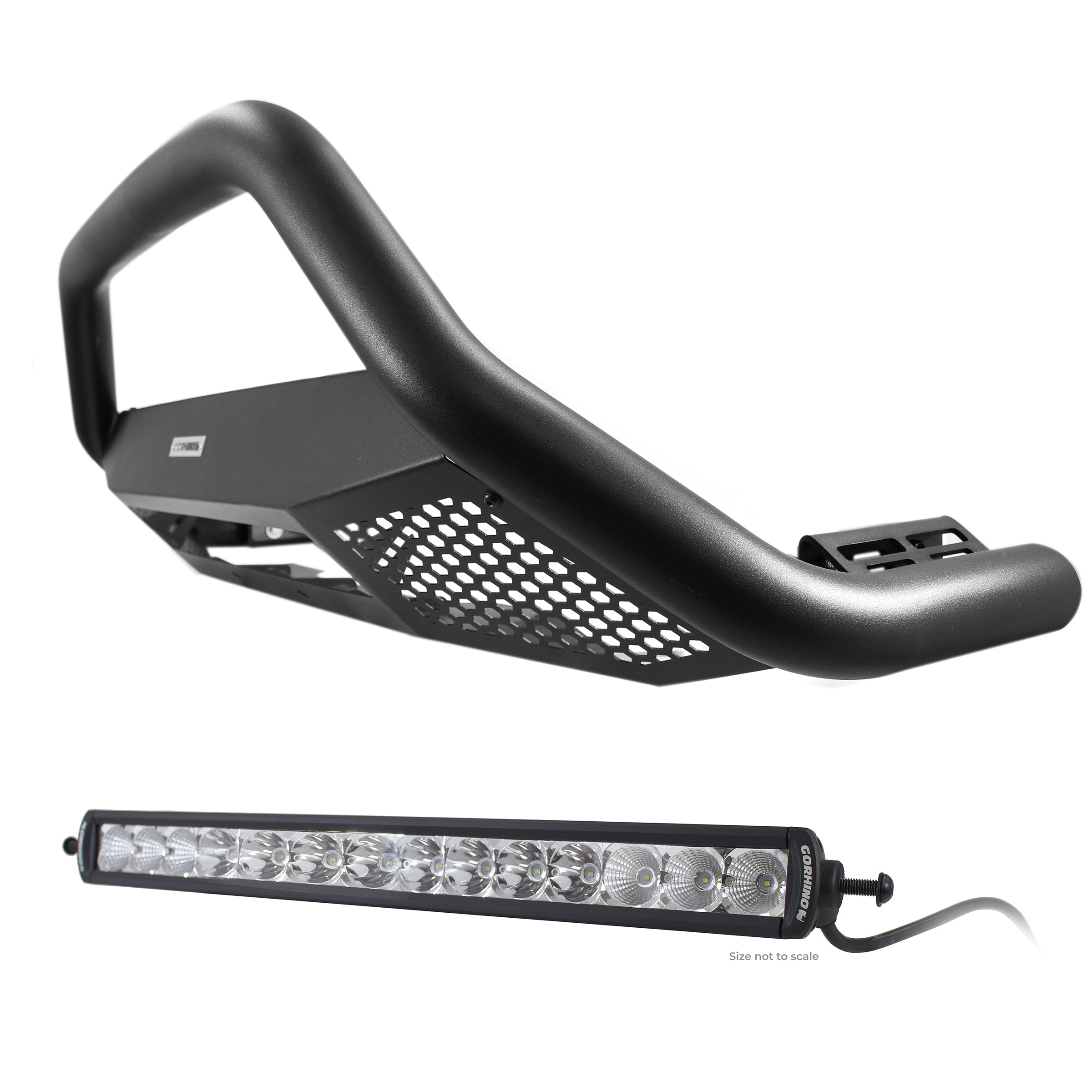 Go Rhino 5429620LT Front end protection with light mounting options for modern bumper styles