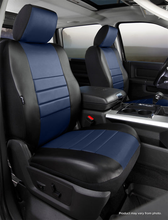 FIA SL69-76 BLUE LeatherLite™ Custom Seat Cover; Bucket Seats; Blue; - Truck Part Superstore