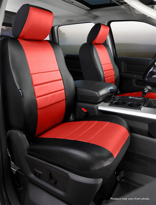 FIA SL69-76 RED LeatherLite™ Custom Seat Cover; Bucket Seats; Red; - Truck Part Superstore