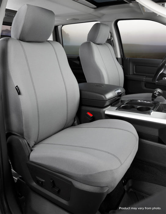 FIA SP87-11 GRAY Seat Protector™ Custom Seat Cover; Poly-Cotton; Gray; Bucket Seats; Armrests; - Truck Part Superstore