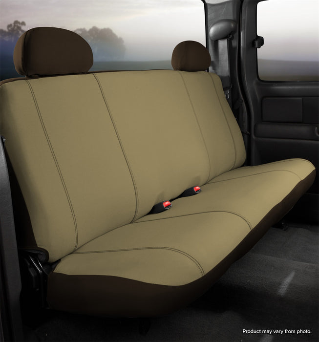 FIA SP87-7 TAUPE Seat Protector™ Custom Seat Cover; Poly-Cotton; Taupe; Bench Seat; - Truck Part Superstore