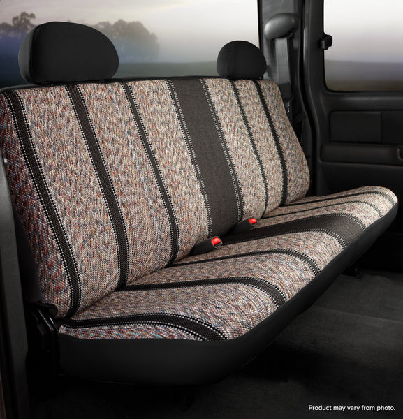 FIA TR47-21 BLACK Wrangler™ Custom Seat Cover; Saddle Blanket; Black; Bench Seat; Cushion Cut Out; - Truck Part Superstore