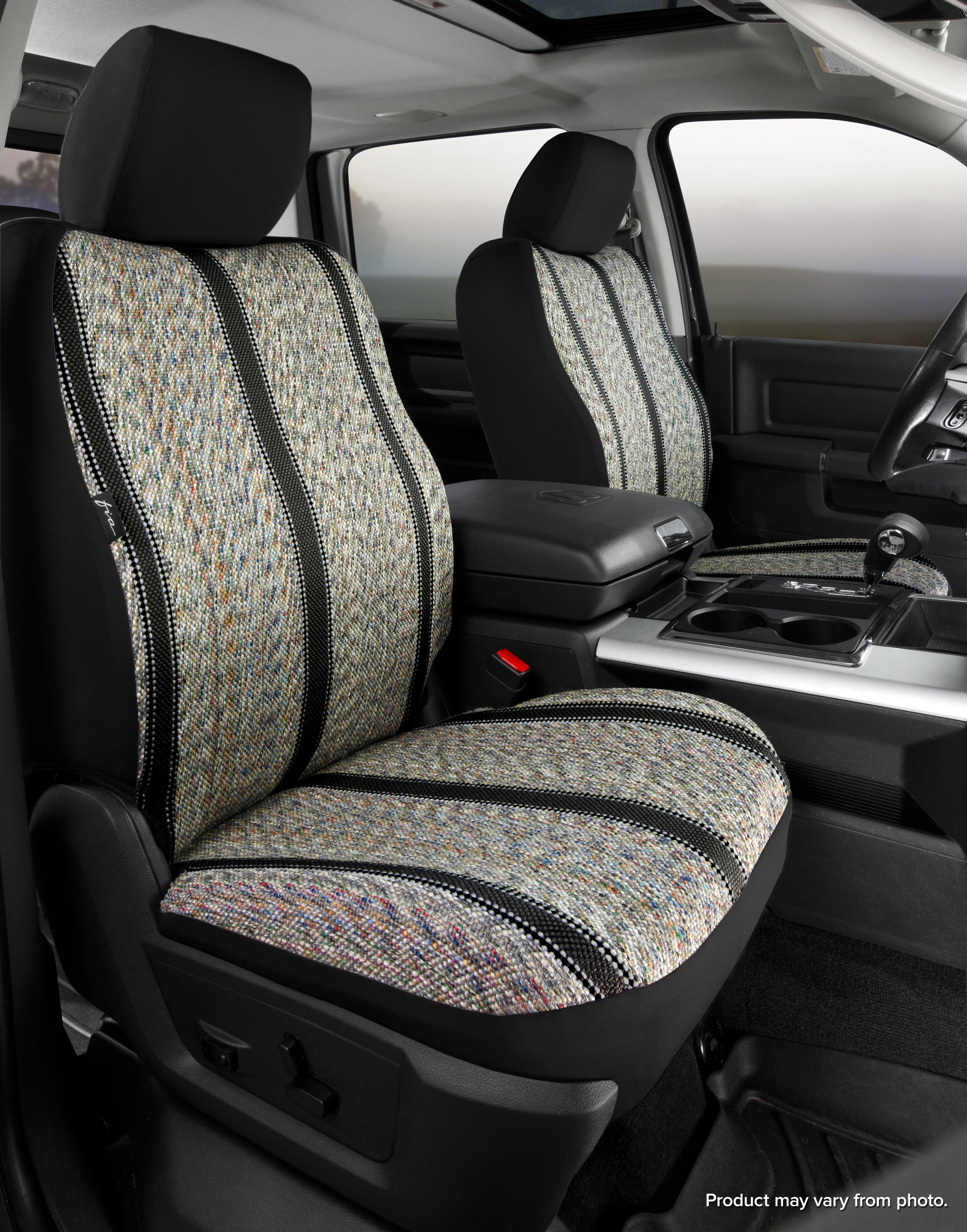 FIA TR47-12 BLACK Wrangler™ Custom Seat Cover; Saddle Blanket; Black; Bucket Seats; - Truck Part Superstore