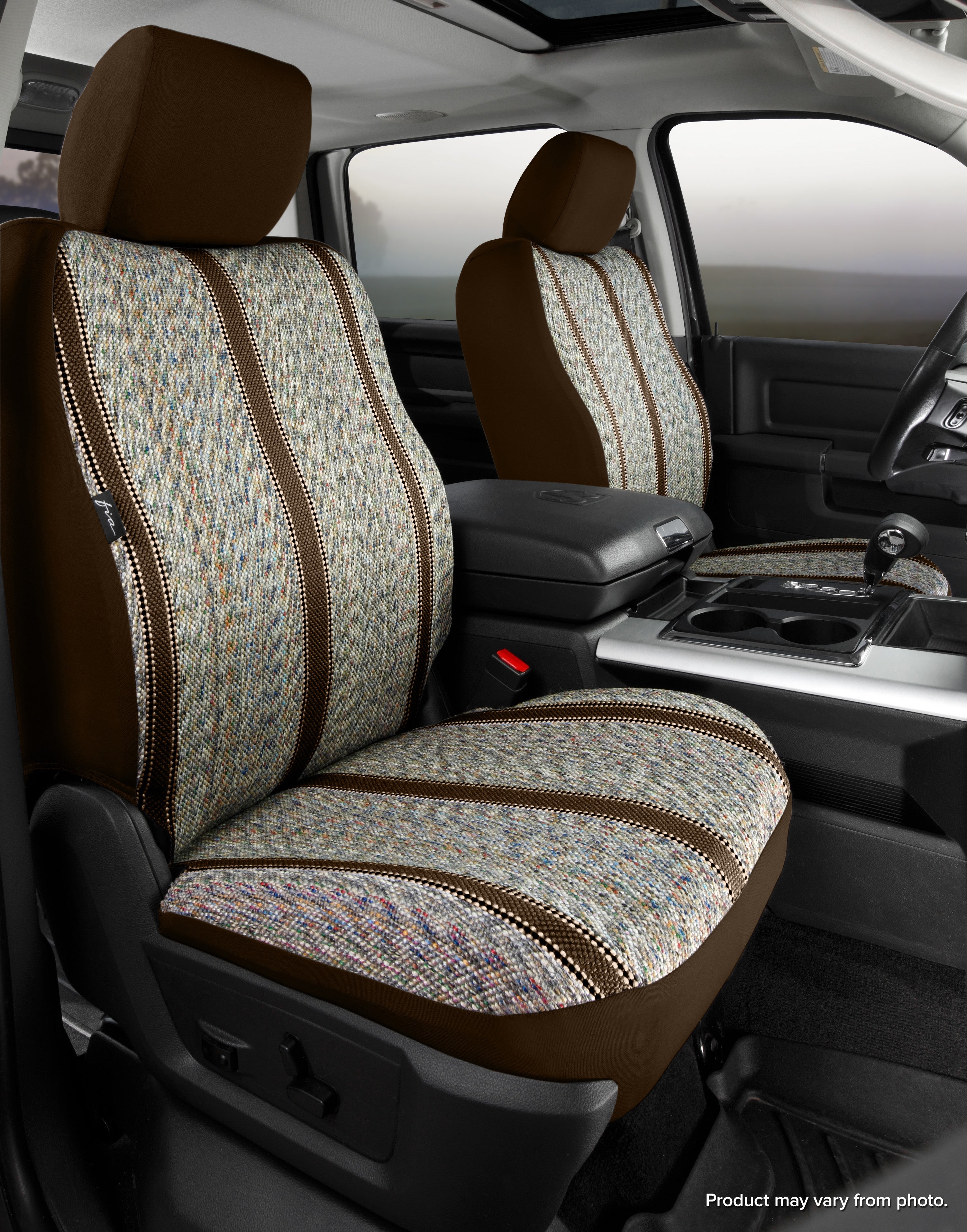 FIA TR47-12 BROWN Wrangler™ Custom Seat Cover; Saddle Blanket; Brown; Bucket Seats; - Truck Part Superstore