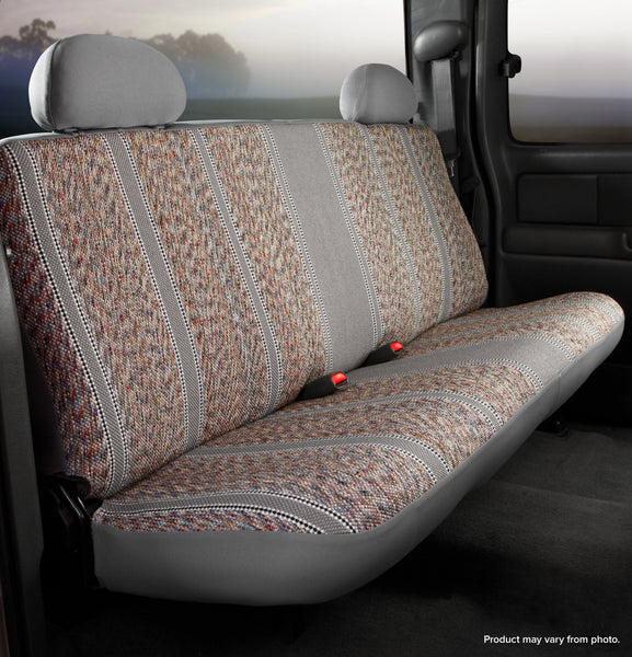 FIA TR47-21 GRAY Wrangler™ Custom Seat Cover; Saddle Blanket; Gray; Bench Seat; Cushion Cut Out; - Truck Part Superstore