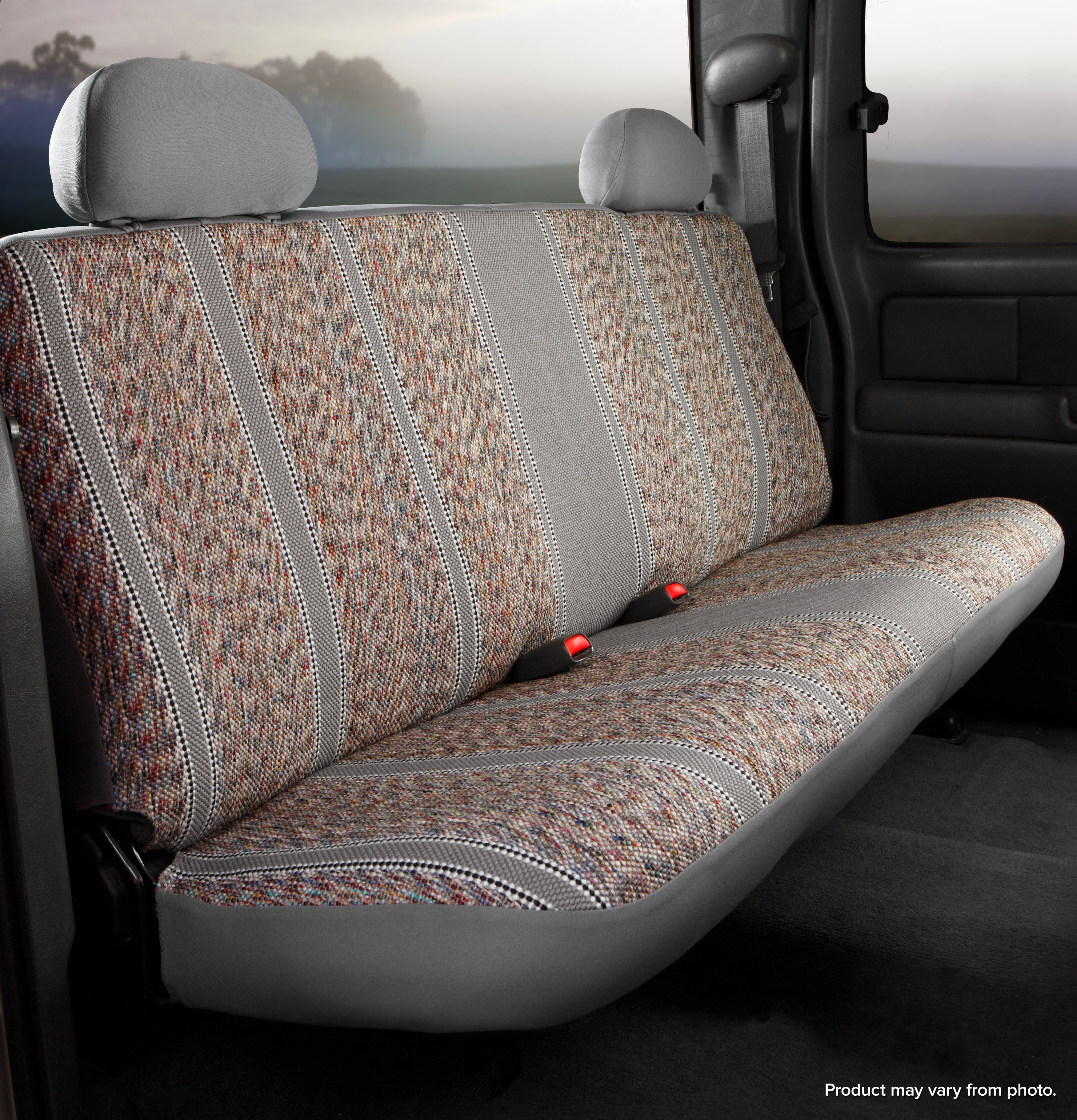 FIA TR42-7 GRAY Wrangler™ Custom Seat Cover; Saddle Blanket; Gray; Bench Seat; Armrest; - Truck Part Superstore
