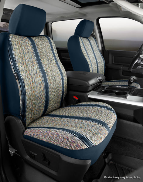FIA TR48-24 NAVY Wrangler™ Custom Seat Cover; Saddle Blanket; Navy; Bucket Seats; Armrests; - Truck Part Superstore