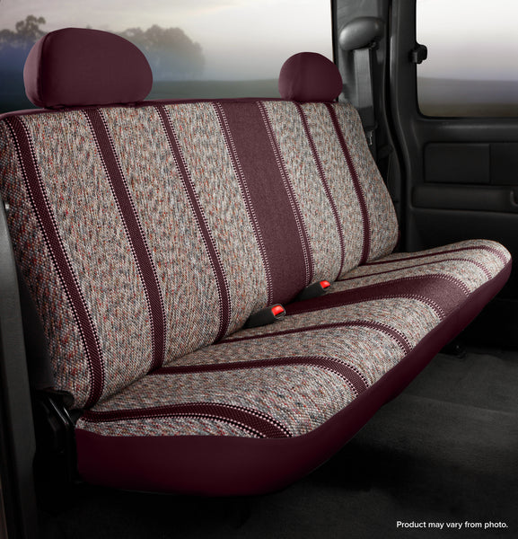 FIA TR42-8 WINE Wrangler™ Custom Seat Cover; Saddle Blanket; Wine; Bench Seat; - Truck Part Superstore