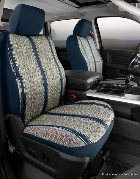 FIA TR47-11 NAVY Wrangler™ Custom Seat Cover; Saddle Blanket; Navy; Bucket Seats; Armrests; - Truck Part Superstore
