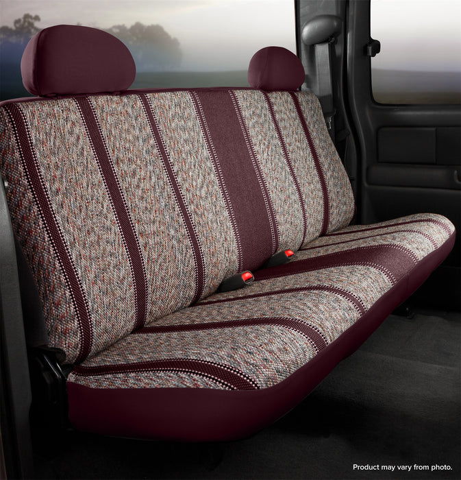 FIA TR42-5 WINE Wrangler™ Custom Seat Cover; Saddle Blanket; Wine; Bench Seat; - Truck Part Superstore