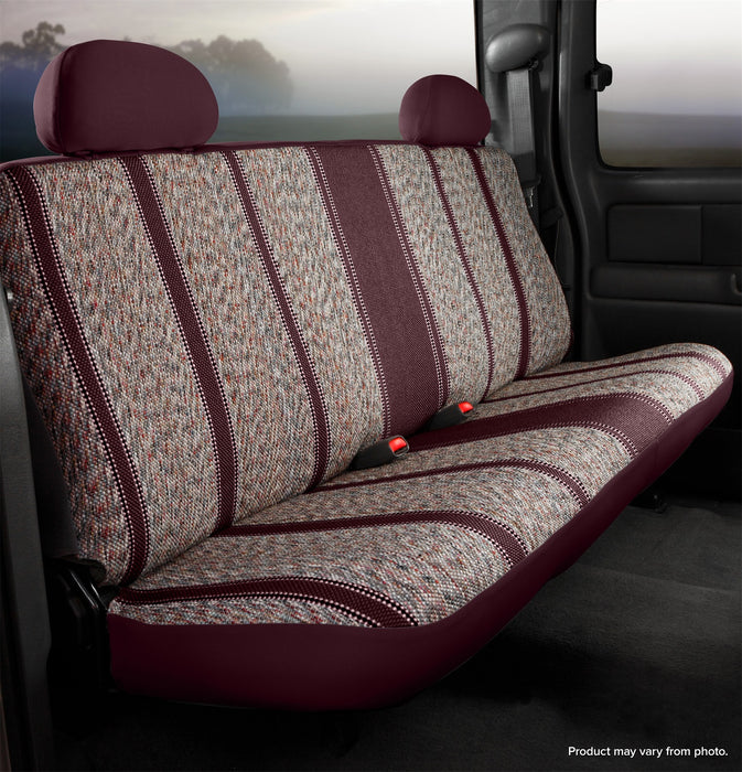 FIA TR42-2 WINE Wrangler™ Custom Seat Cover; Saddle Blanket; Wine; Bench Seat; - Truck Part Superstore