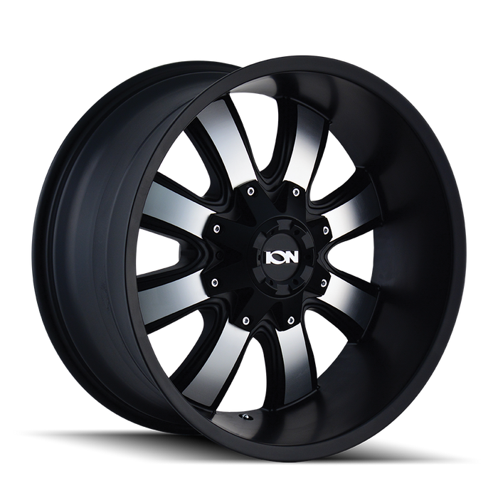 ION 189-2997B18 189 (189) SATIN BLACK/MACHINED FACE 20X9 5-139.7/5-150 18MM 110MM - Truck Part Superstore