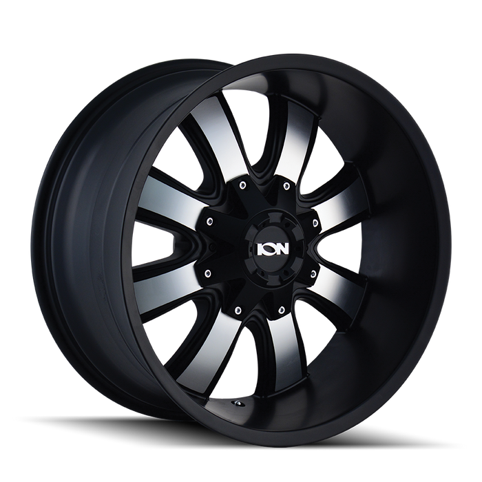 ION 189-2952B 189 (189) SATIN BLACK/MACHINED FACE 20X9 5-127/5-139.7 0MM 87MM - Truck Part Superstore