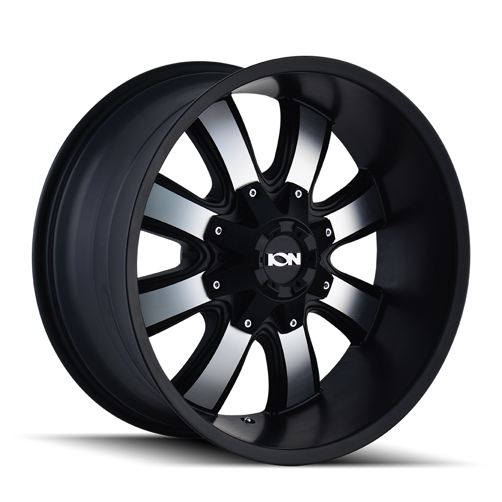 ION 189-2952B18 189 (189) SATIN BLACK/MACHINED FACE 20X9 5x5/5x5.5 18MM 87MM - Truck Part Superstore