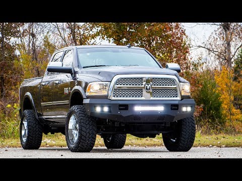 Rough Country 10785 RAM Heavy-Duty Front LED Bumper 10-18 2500/3500 Rough  Country