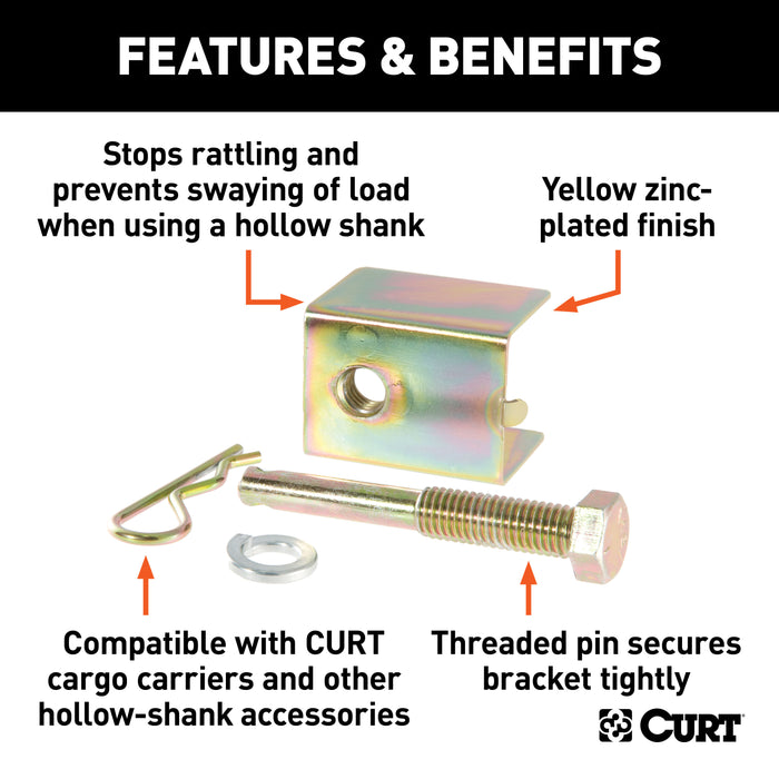 CURT 22321 CURT 22321 Anti-Rattle Hitch Pin Shim Device; Fits 2-Inch Receiver; 1/2-In Hole - Truck Part Superstore