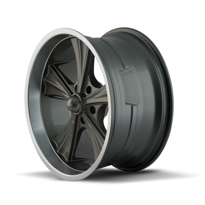 RIDLER 651-2861G 651 (651) GREY/MACHINED LIP 20X8.5 5-120.65 0MM 83.82MM - Truck Part Superstore