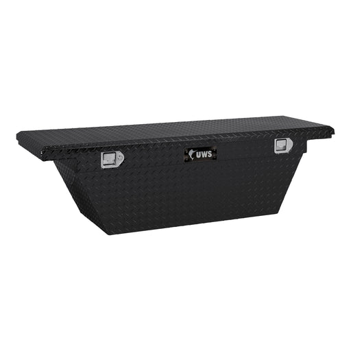 UWS TBSD-60A-LP-BLK Gloss Black 60in. Deep Angled Truck Tool Box; Low Profile (LTL Shipping Only) - Truck Part Superstore
