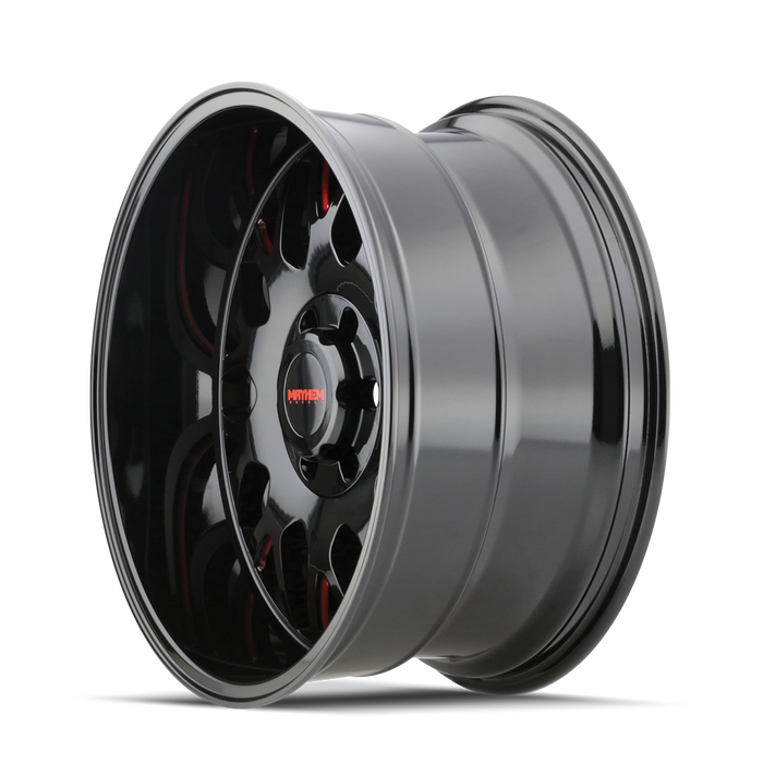 MAYHEM 8110-2936BTR18 TRIPWIRE (8110) BLACK W/PRISM RED 20X9 6-135 18mm 87.1mm - Truck Part Superstore