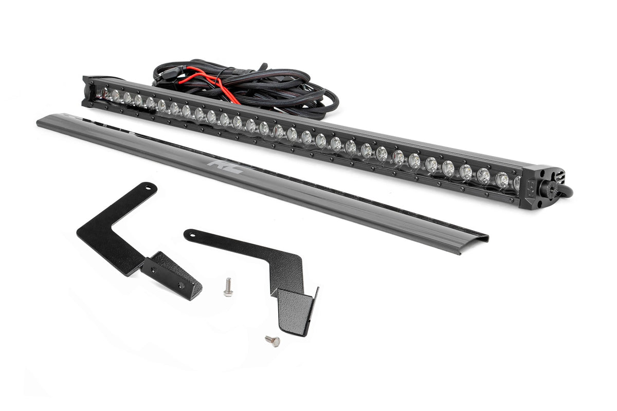 150W 30 LED Light Bar w/ Lower Bumper Brackets, Wirings For 14-21 Toyota  Tundra