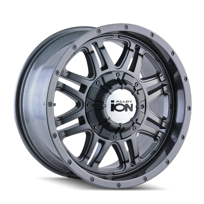 ION 186-7856G 186 (186) GUNMETAL 17X8 5x4.5/5x5 10MM 87MM - Truck Part Superstore