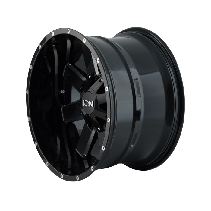 ION 141-2278M 141 (141) GLOSS BLACK/MILLED SPOKES 20X12 8x180 -44MM 124.1MM - Truck Part Superstore