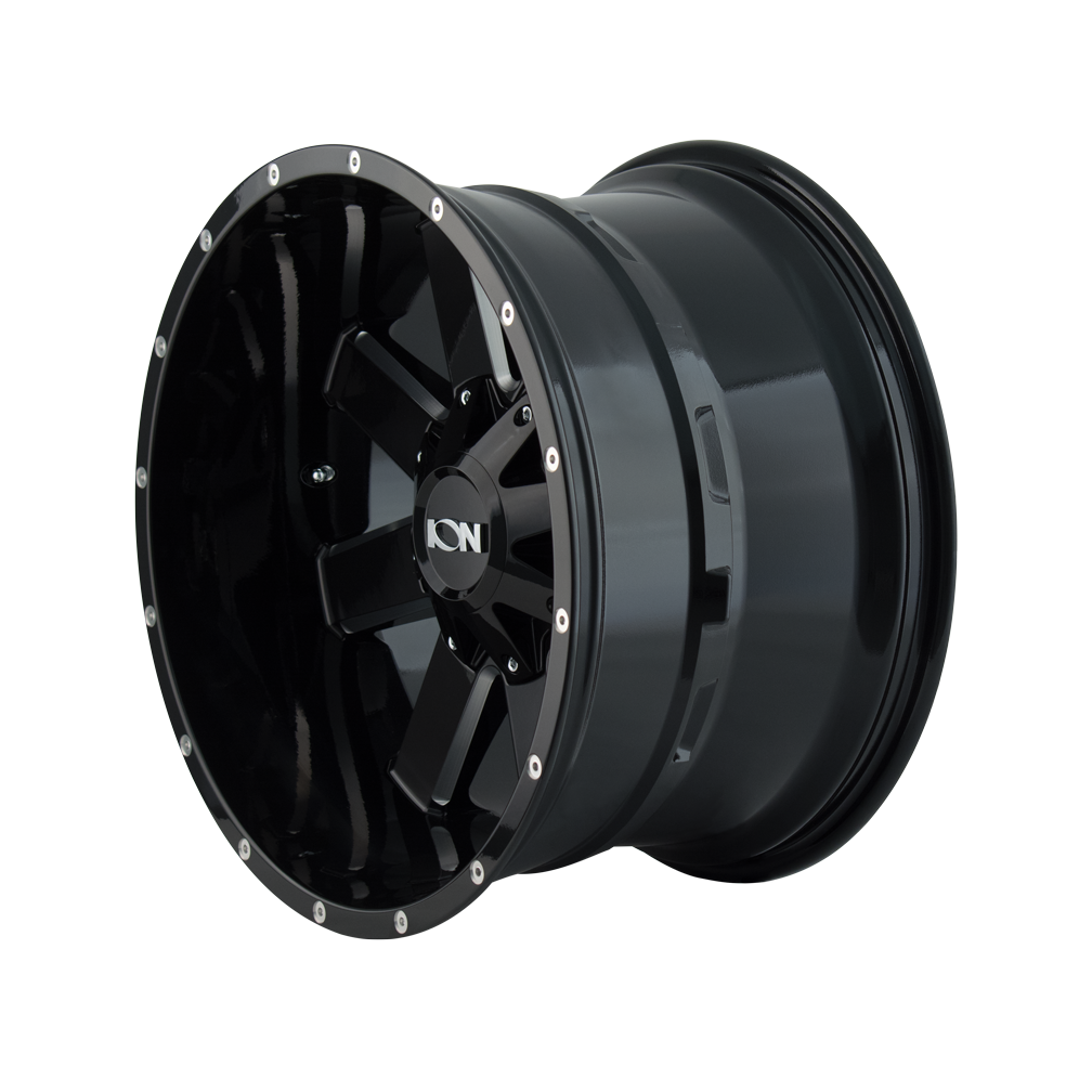 ION 141-2997M18 141 (141) GLOSS BLACK/MILLED SPOKES 20X9 5x150/5x5.5 18MM 110MM - Truck Part Superstore