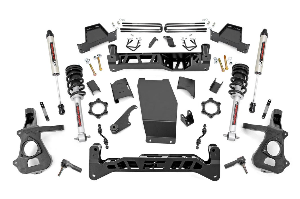 Rough Country 22871 7 Inch Suspension Lift Kit Lifted Struts & V2 Shocks 14-18 Silverado/Sierra 1500 4WD Cast Steel Rough Country - Truck Part Superstore