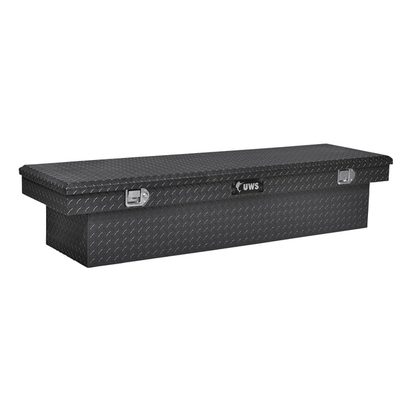 UWS EC10322 Gloss Black Aluminum 63in. Crossover Truck Tool Box (Heavy Packaging) - Truck Part Superstore