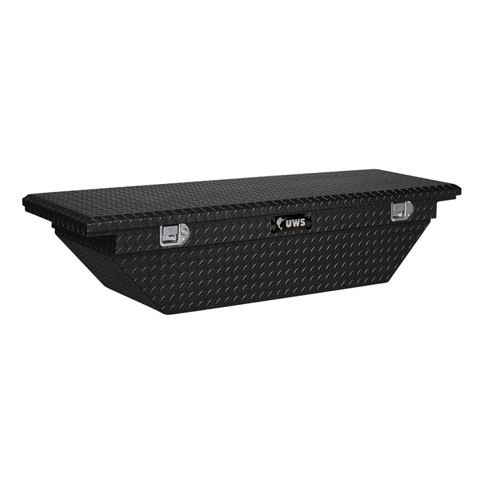 UWS EC10432 Gloss Black Aluminum 69in. Angled Crossover Box with Low Profile (Heavy Packagin - Truck Part Superstore