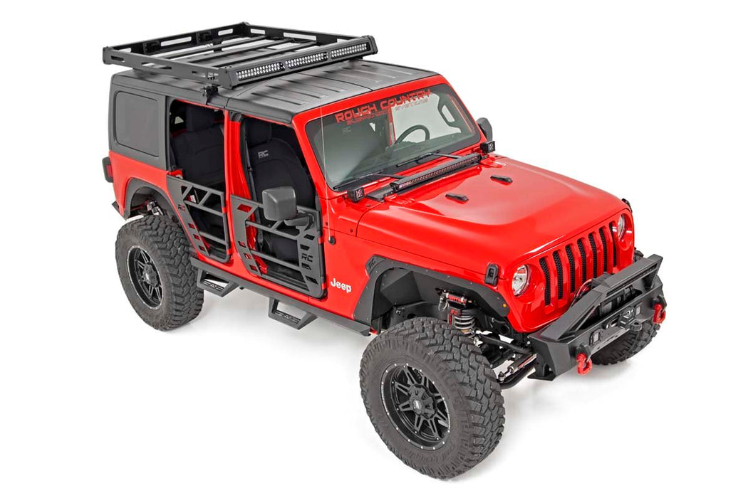 Rough Country 10622 Jeep Roof Rack System w/Black-Series LED Lights 18-20 Wrangler JL Rough Country - Truck Part Superstore