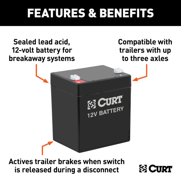 CURT 52023 CURT 52023 Trailer Breakaway Battery - Truck Part Superstore