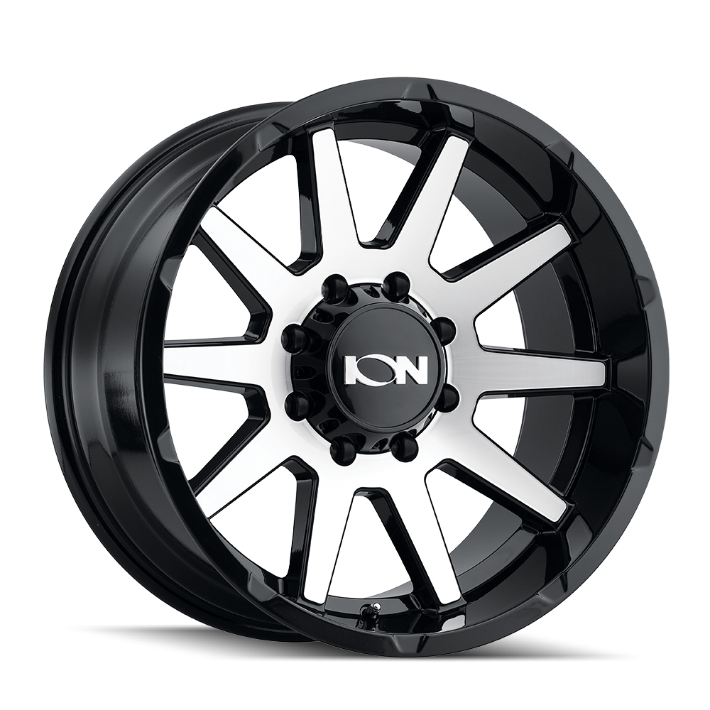 ION 143-2983BM18 143 (143) GLOSS BLACK/MACHINED FACE 20X9 6x5.5 18mm 106mm - Truck Part Superstore