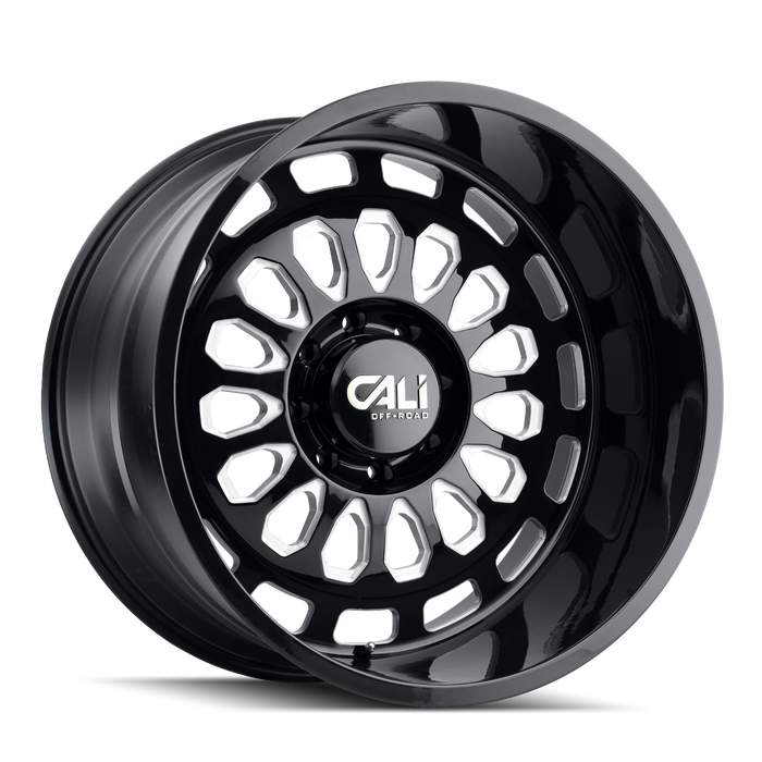 CALI OFF-ROAD 9113-2173BM PARADOX (9113) GLOSS BLACK/MILLED SPOKES 20X10 5-127 -25mm 78.1mm - Truck Part Superstore