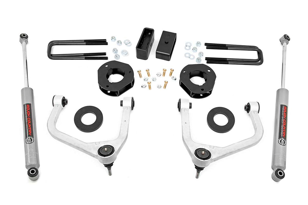 Rough Country 29531 3.5 Inch Suspension Lift Kit w/Forged Upper Control Arms 19-20 Silverado/Sierra 1500 4WD/2WD Rough Country - Truck Part Superstore