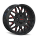 MAYHEM 8110-2936BTR18 TRIPWIRE (8110) BLACK W/PRISM RED 20X9 6-135 18mm 87.1mm - Truck Part Superstore