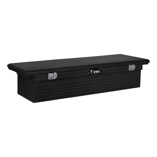 UWS EC10402 Gloss Black Aluminum 66in. Truck Tool Box with Low Profile (Heavy Packaging) - Truck Part Superstore