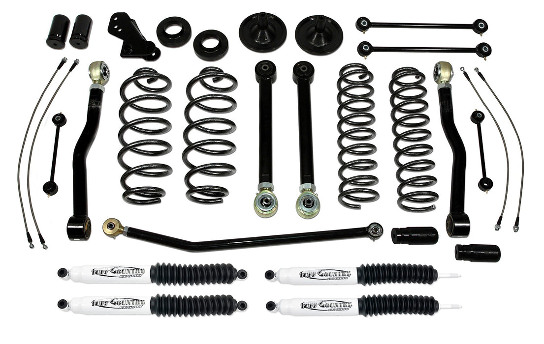 Tuff Country 44000KH 4 Inch Lift Kit 07-18 Jeep Wrangler JK 4 Door Only Lift Kit EZ-Flex w/ SX6000 Shocks Tuff Country - Truck Part Superstore