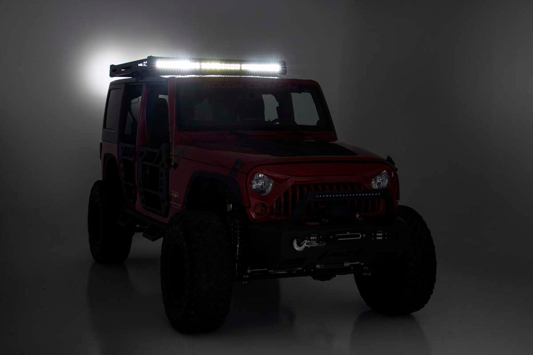 Rough Country 10615 Jeep Roof Rack System w/Black-Series LED Lights 07-18 Wrangler JK Rough Country - Truck Part Superstore