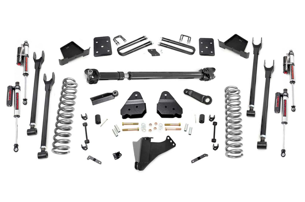 Rough Country 56051 6 Inch Ford 4-Link Suspension Lift Kit w/Front Drive Shaft 17-19 F-250 4WD Diesel w/Overloads Rough Country - Truck Part Superstore