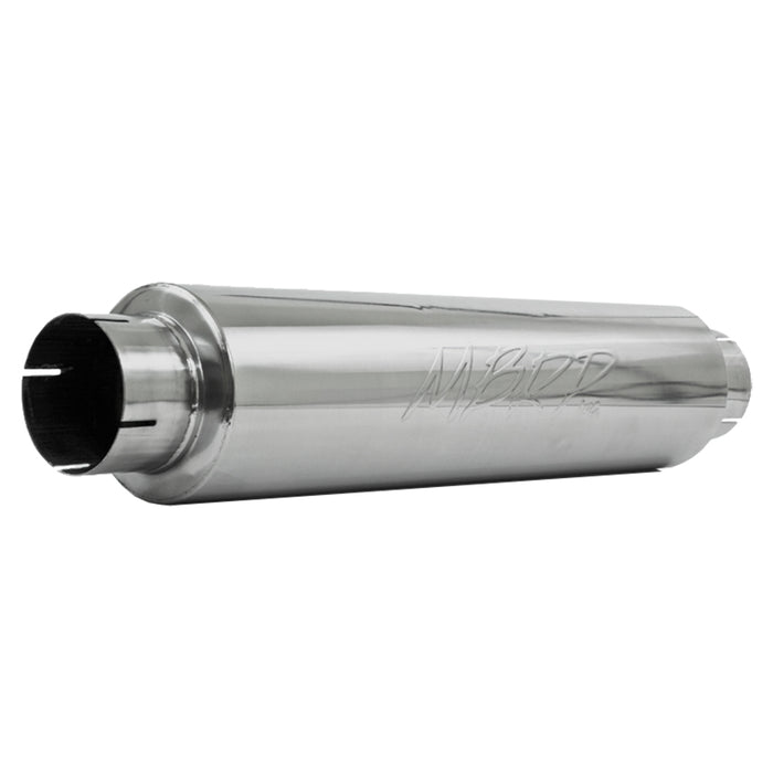 MBRP M1004 4 Inch Inlet/Outlet Quiet Tone Exhaust Muffler 24 Inch Body 6 Inch Diameter 30 Inch Overall T304 Stainless Steel MBRP - Truck Part Superstore