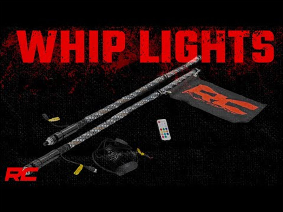 Rough Country 93051 Polaris LED Whip Light Roll Cage Mounts RZR 1000XP Turbo Rough Country - Truck Part Superstore