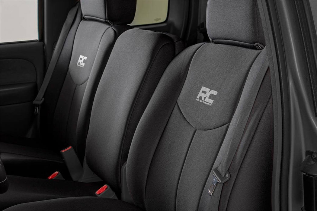 Rough Country 91013 Neoprene Front Seat Cover Black 99-06 Silverado/Sierra 1500 Rough Country - Truck Part Superstore